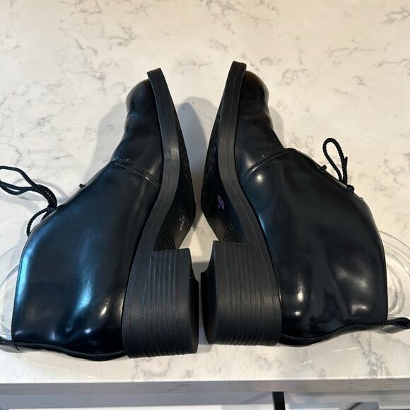 Vintage Esprit black lace up booties 90s grunge school girl minimalist size 5.5 - Picture 7 of 9